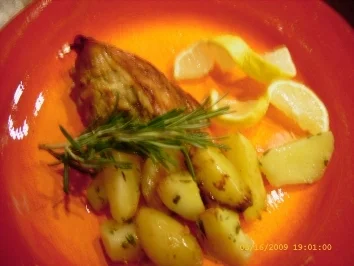 Hackbraten im Bacon - Mantel mit Ofenkartoffeln - Rezept