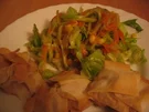 Asia Salat mit Filotaschen - Rezept