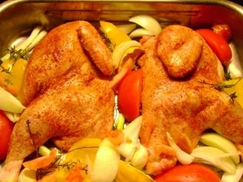 Rezept: Geflügel: Gebratenes Thymian Hähnchen Bild Nr. 3 Geflügel: Gebratenes Thymian Hähnchen - Rezept - Bild Nr. 3