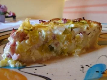 Rezept: Porreetorte mit Schinken Bild Nr. 2 Porreetorte mit Schinken - Rezept - Bild Nr. 2