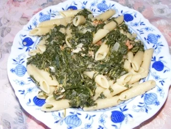 Rezept: Pasta mit Spinatsauce Bild Nr. 2 Pasta mit Spinatsauce - Rezept - Bild Nr. 2