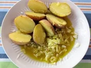 Pellkartoffeln mit Rüböl und Zwiebeln - Rezept