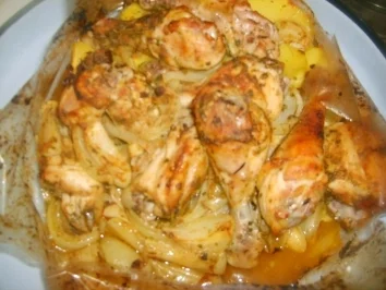 Brathähnchen aus der Wundertüte - Rezept