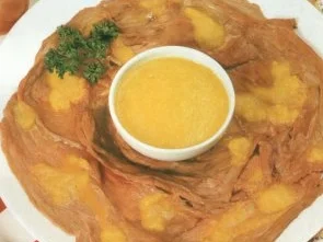 antipasti carpaccio mit paprikasosse - Rezept