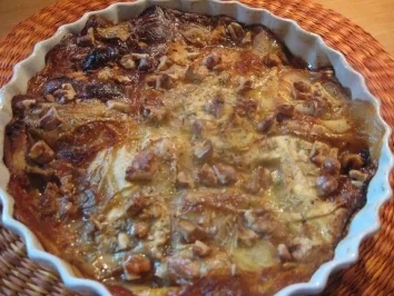 Käsegratin mit Walnüssen - Rezept
