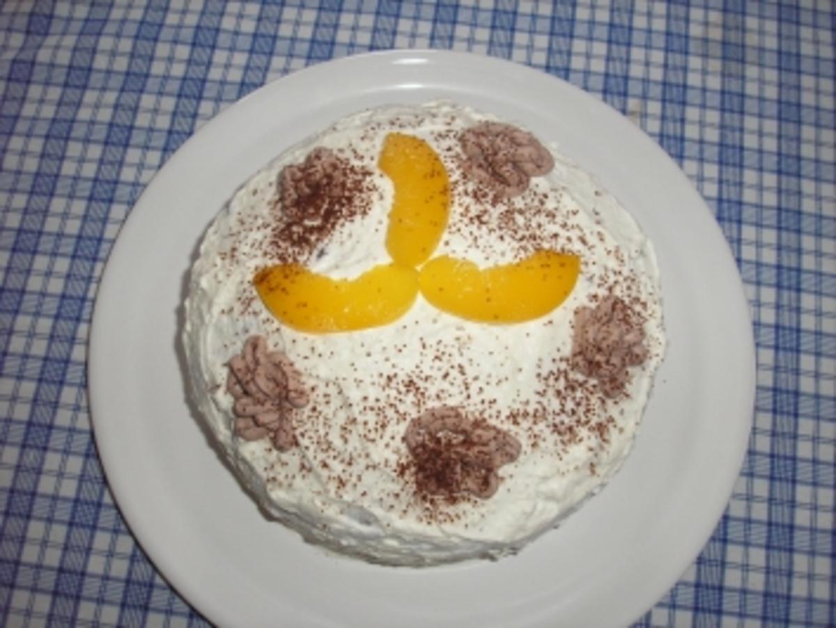 Pfirsich-Schoko-Torte - Rezept mit Bild - kochbar.de