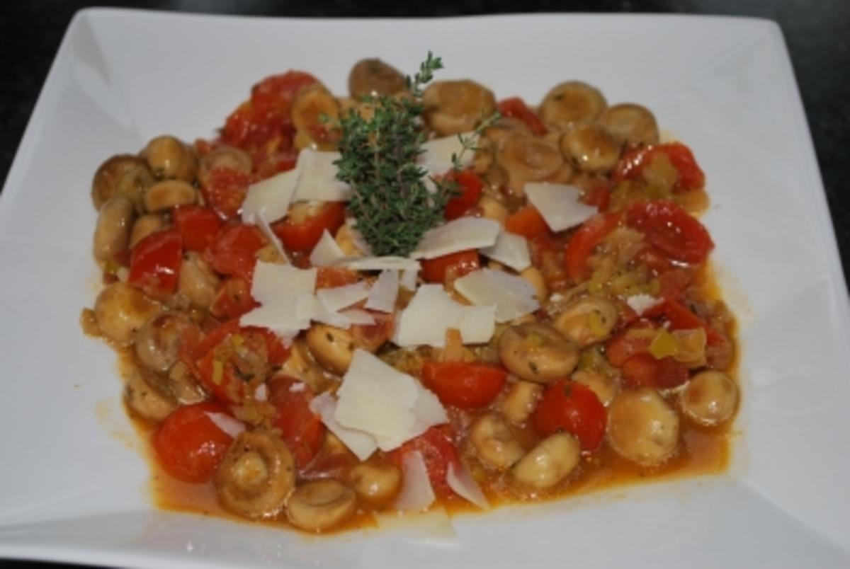 Champignon-Salat mit Parmesan - Rezept