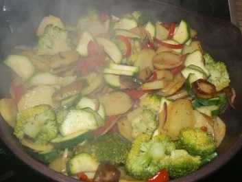 Rezept: Kartoffelpfanne mit Gemüse Kartoffelpfanne mit Gemüse - Rezept