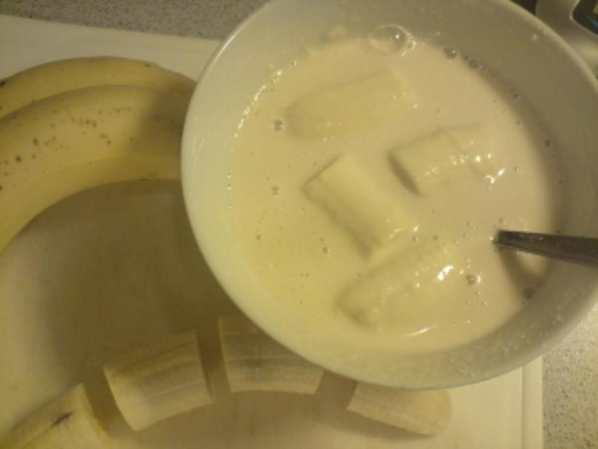 Gebackene Banane mit Vanilleeis - Rezept