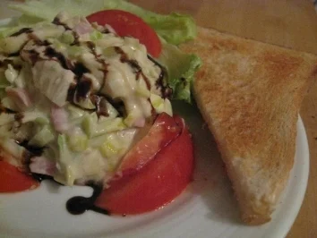 Lauch - Schinkensalat einfach lecker für den kleinen Hunger - Rezept