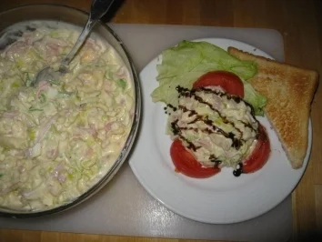 Lauch - Schinkensalat einfach lecker für den kleinen Hunger - Rezept