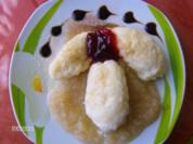 Quarknockerln an Birnen-Zimt-Mus - Rezept