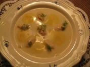 Fenchelsuppe mit kleinen Fjordlachsnockeln - Rezept