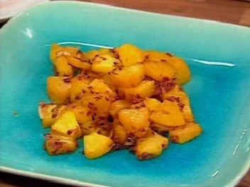 Rezept: Ragout von geschmorter Ananas Ragout von geschmorter Ananas - Rezept