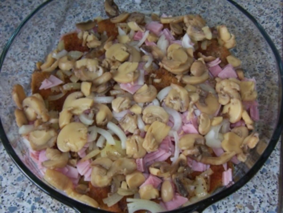 Gaby´s Schnitzel-Schinken-Mozzarella-Pfännle - Rezept