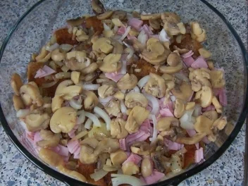 Rezept: Gaby´s Schnitzel-Schinken-Mozzarella-Pfännle Gaby´s Schnitzel-Schinken-Mozzarella-Pfännle - Rezept