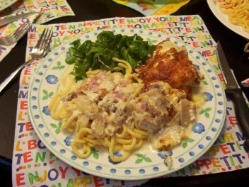 Rezept: Gaby´s Schnitzel-Schinken-Mozzarella-Pfännle Gaby´s Schnitzel-Schinken-Mozzarella-Pfännle - Rezept