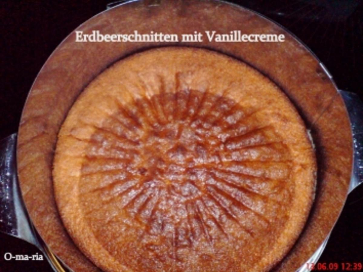 Kuchen Erdbeerschnitten mit Vanillecreme - einfach - 110 kcal/100g