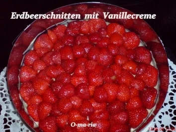 Rezept: Kuchen Erdbeerschnitten mit Vanillecreme Bild Nr. 4 Kuchen Erdbeerschnitten mit Vanillecreme - Rezept - Bild Nr. 4