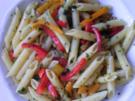 Penne con Peperoni e olive - Rezept