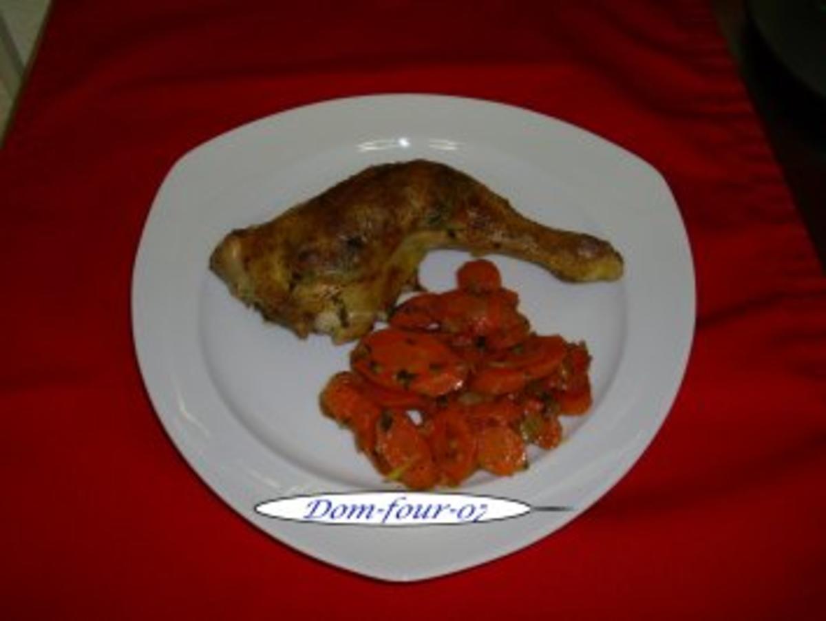 Hähnchenschenkel mit Zwiebel-Kräuter-füllung - Rezept