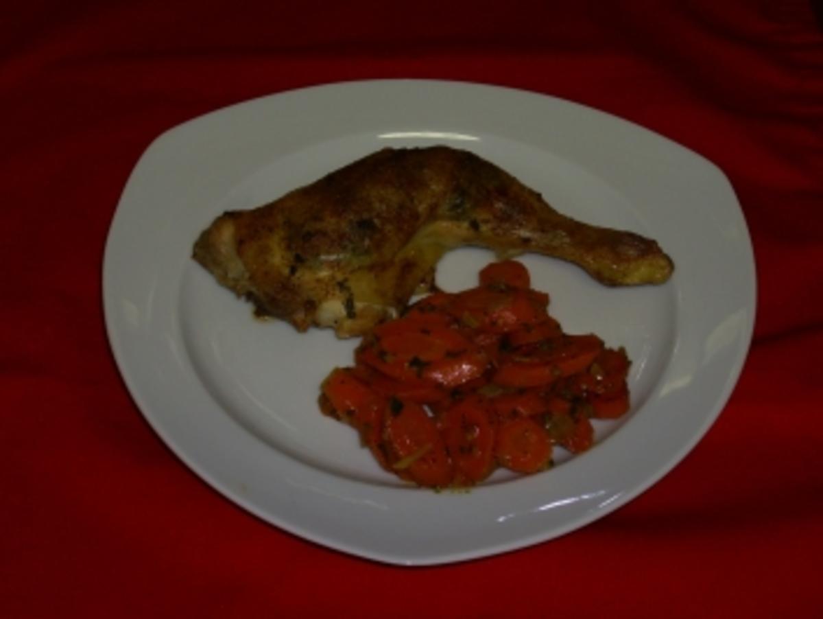 Hähnchenschenkel mit Zwiebel-Kräuter-füllung - Rezept - Bild Nr. 3