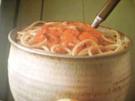 Spagetti mit Speck und Tomatensoße - Rezept