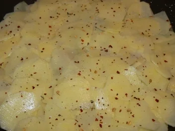 Kartoffelpizza mit Lachs - Rezept