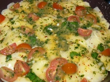 Kartoffelpizza mit Lachs - Rezept