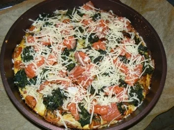 Kartoffelpizza mit Lachs - Rezept