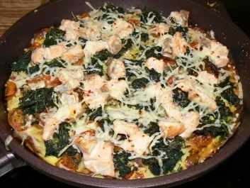 Kartoffelpizza mit Lachs - Rezept