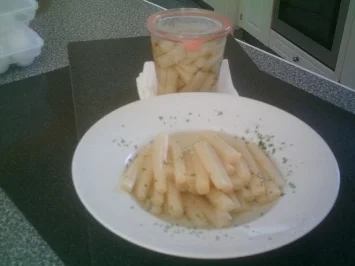 Falscher Spargel süss - Rezept