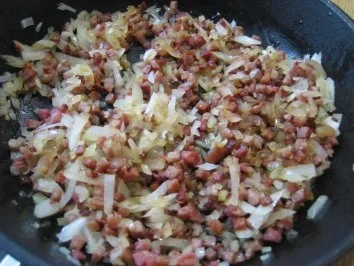 Eier mit Speck und Zwiebeln auf´s  Brot... - Rezept - Bild Nr. 2