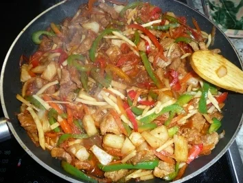 Schweinefleisch süß-sauer - Rezept