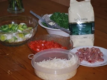 Risotto rucola e prosciutto - Rucolarisotto mit Parmaschinken - Rezept