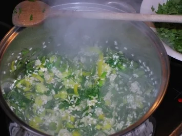 Risotto rucola e prosciutto - Rucolarisotto mit Parmaschinken - Rezept