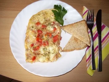 Rezept: Fl/Huhn: rum-fort-Frittata Fl/Huhn: rum-fort-Frittata - Rezept