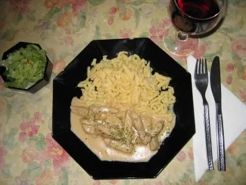 Hauptgericht: Rahmgeschnetzeltes nach Art des Hauses - Rezept - Bild Nr. 5