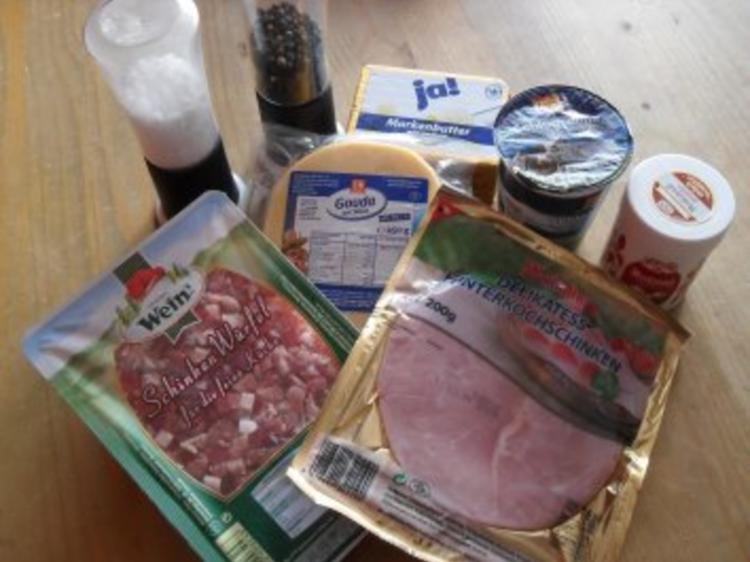 Party Schinken Käse Brötchen - einfach - 274 kcal/100g