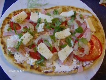 Naan-Bread-Pizza - Rezept