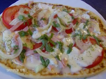 Naan-Bread-Pizza - Rezept