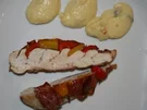Gefüllte Hühnerbrust mit Paprika - Rezept