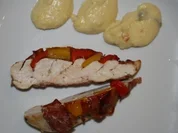 Gefüllte Hühnerbrust mit Paprika - Rezept