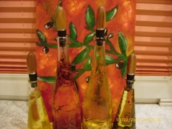 Chili - Öl , Pfeffer - Öl , Lorbeer - Zwiebel - Öl , Knoblauch - Öl - Rezept