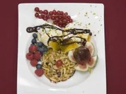 Rezept: Dolce Norberto - Florentiner mit Eiscreme und Frรผchten (Norbert Schramm) Dolce Norberto - Florentiner mit Eiscreme und Frรผchten (Norbert Schramm) - Rezept