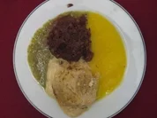 Rezept: Hot-Dark-Chocolate-Banana-Soufflee & White-Chocolate-Mango-Soufflee Hot-Dark-Chocolate-Banana-Soufflee & White-Chocolate-Mango-Soufflee - Rezept