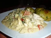 Hühnerfilet - Pfanne mit Sauce Hollandaise - Rezept