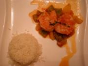 Shrimps Creole auf Reis - Rezept