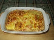 Käse-Karfiolauflauf mit Mürbteig - Rezept