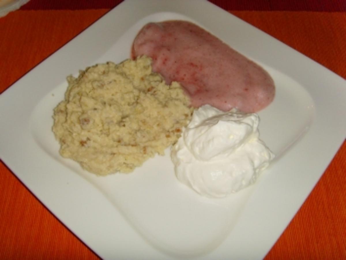 Dinkelgrieß mit gesüßten Nüssen…. - Rezept